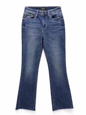 Judy Blue flattering bootcut jeans raw hem stretch denim 7/28